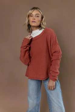 SINA River Sweater In Terracotta