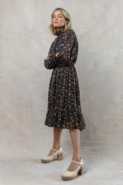 WELLMADE INC Margot Printed Midi Dress