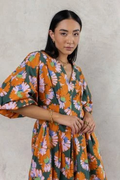 WELLMADE INC Ella Midi Dress In Green Dresses