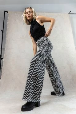 PAPERMOON Tops Fergi Ruched Tank Top In Black