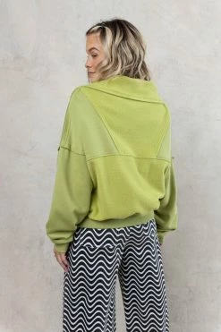 AEMI AND CO Harry Sweater In Pistachio Tops