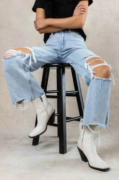 BEAST FASHION Bronda Heeled Boots In Ivory