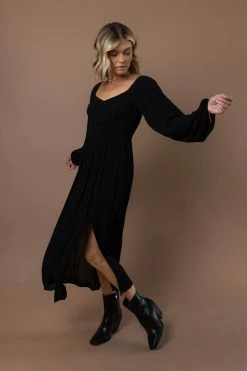 PAPERMOON Dresses Arlene Midi Dress In Black