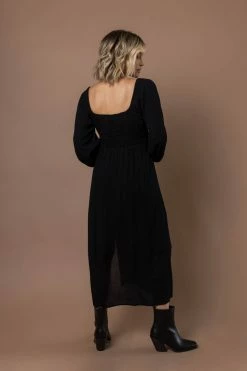 PAPERMOON Dresses Arlene Midi Dress In Black