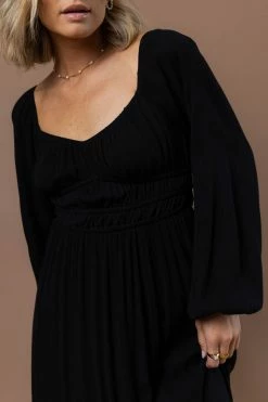 PAPERMOON Dresses Arlene Midi Dress In Black