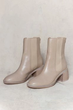 FREE SOUL/MIRACLE MILE Olivia Ankle Boots In Beige New Arrivals
