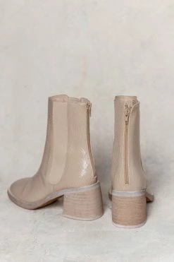 FREE SOUL/MIRACLE MILE Olivia Ankle Boots In Beige New Arrivals