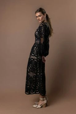 Outlet π₯ WELLMADE INC Geraldene Lace π Dress In Black π₯ 8 WELLMADE INC Geraldene Lace Dress In Black