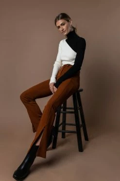 CRESCENT Tops Clytie Turtleneck Top In Black - FINAL SALE