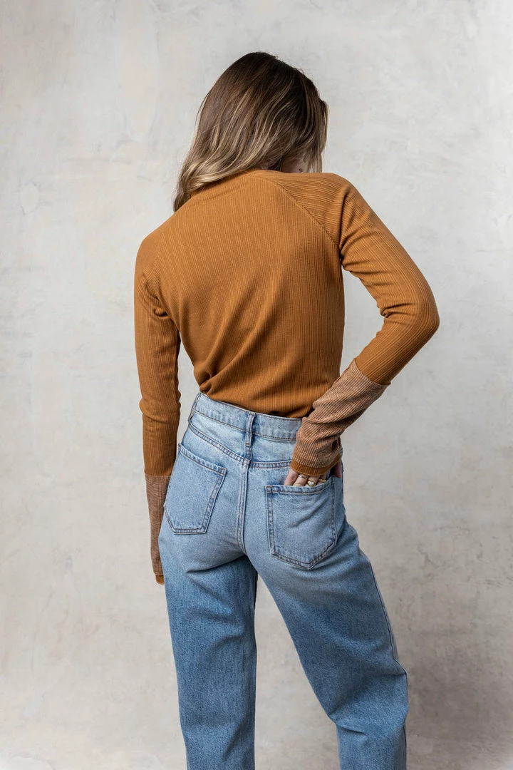 Discount 𧨠SINA Tops Jo Button Top In Camel π― 4 SINA Tops Jo Button Top In Camel