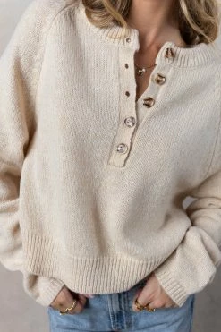 VERY J Amelia Sweater In Cream