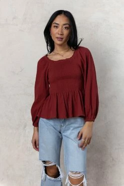 SINA Timmy Blouse In Rust