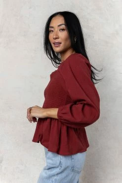 SINA Timmy Blouse In Rust