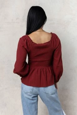 SINA Timmy Blouse In Rust