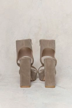FREE SOUL/MIRACLE MILE Katherine Heels In Taupe Shoes