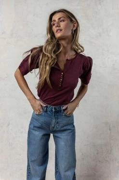 WORUI Louella Top In Burgundy