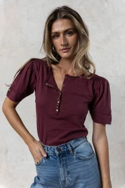 WORUI Louella Top In Burgundy