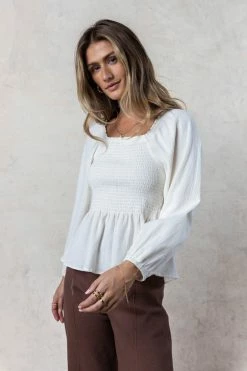 Best reviews of π₯ SINA Tops Timmy Blouse In Cream π€© 7 SINA Tops Timmy Blouse In Cream