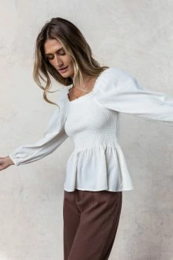 SINA Tops Timmy Blouse In Cream