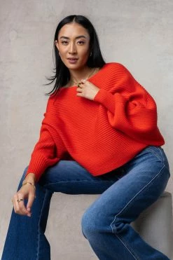 Best Sale π LUSH CLOTHING Ziggie Sweater In Orange - FINAL SALE π₯° 6 LUSH CLOTHING Ziggie Sweater In Orange - FINAL SALE