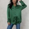 FUN 2 FUN Keagan Button Up In Green - FINAL SALE