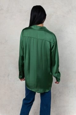 FUN 2 FUN Keagan Button Up In Green - FINAL SALE