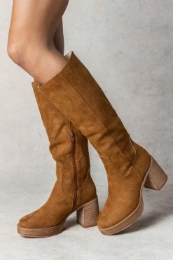 FREE SOUL/MIRACLE MILE Juniper Boots In Camel Shoes