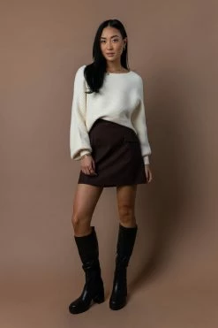 LUSH CLOTHING Tops Ziggie Sweater In Cream