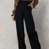 EMORY PARK Maeve Wide Leg Pants In Black - FINAL SALE