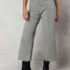 PLASTIC Flying Monkey Delia Wide Leg Denim In Olive - FINAL SALE