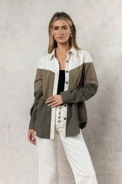 TEA N ROSE Megan Shirt Jacket Tops