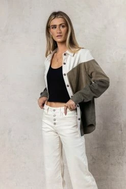 TEA N ROSE Megan Shirt Jacket Tops