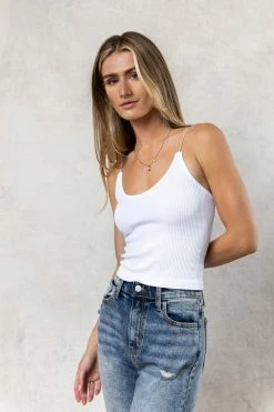 DYNAMIC FASHION Tops Kaido Cropped Tank In White