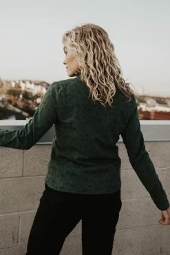 STRUT & BOLT Sofia Eyelet Button Down Top - FINAL SALE