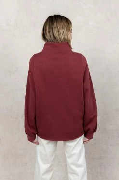 SINA Rocco Pullover In Rust Tops