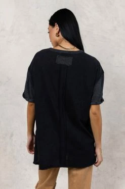 Flash Sale π― SINA Addie Rolled Sleeve Top In Black - FINAL SALE π₯° 6 SINA Addie Rolled Sleeve Top In Black - FINAL SALE