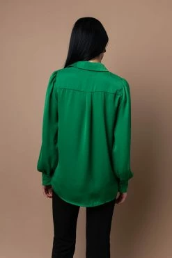 OVI Tiffany Button Down In Green - FINAL SALE