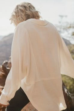 Hot Sale 🥰 LISTICLE Rosealie Oversized 👚 Shirt In Burgundy - FINAL SALE 🤩 25 LISTICLE Rosealie Oversized Shirt In Burgundy - FINAL SALE