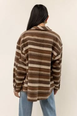 LE LIS Ada Striped Shacket