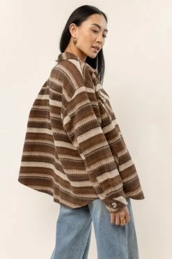 LE LIS Ada Striped Shacket