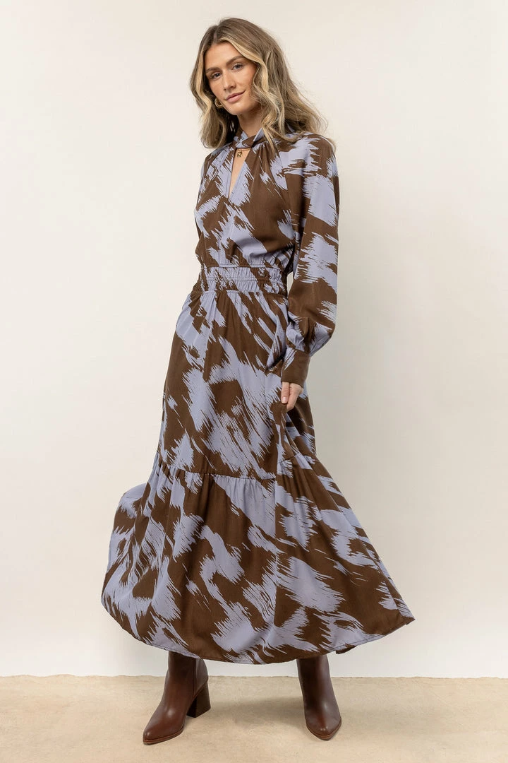 Coupon 🤩 CALISTA New Arrivals Alva Printed Maxi 👗 Dress In Brown ⭐ 1 CALISTA New Arrivals Alva Printed Maxi Dress In Brown