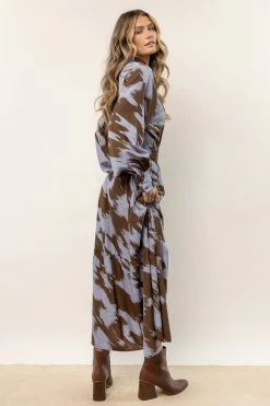 Coupon 🤩 CALISTA New Arrivals Alva Printed Maxi 👗 Dress In Brown ⭐ 6 CALISTA New Arrivals Alva Printed Maxi Dress In Brown