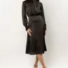 AARON & AMBER Blaise Midi Dress In Black