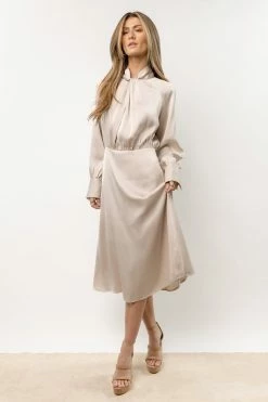 AARON & AMBER Dresses Blaise Midi Dress In Cream