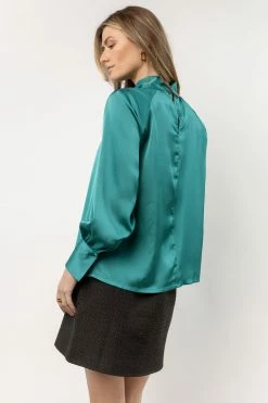 AARON & AMBER New Arrivals Charli Blouse In Emerald