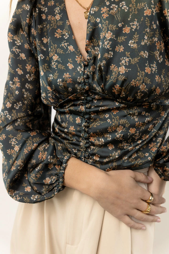 Brand new π DRESS FORUM Ellie Floral Top In Teal β 1 DRESS FORUM Ellie Floral Top In Teal