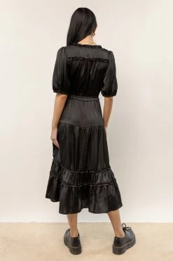 CALISTA Erika Midi Dress In Black New Arrivals