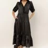 CALISTA Erika Midi Dress In Black New Arrivals
