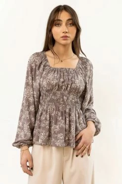 FINAL TOUCH COLLECTION Gala Blouse In Grey Tops
