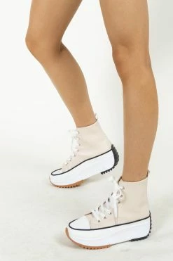 FREE SOUL/MIRACLE MILE Kiera Platform Sneakers In Beige - FINAL SALE